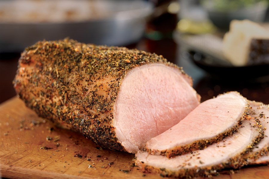 Pork Loin Roast with Herbed Pepper Rub