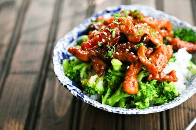 Garlic Ginger Glazed Sticky Pork